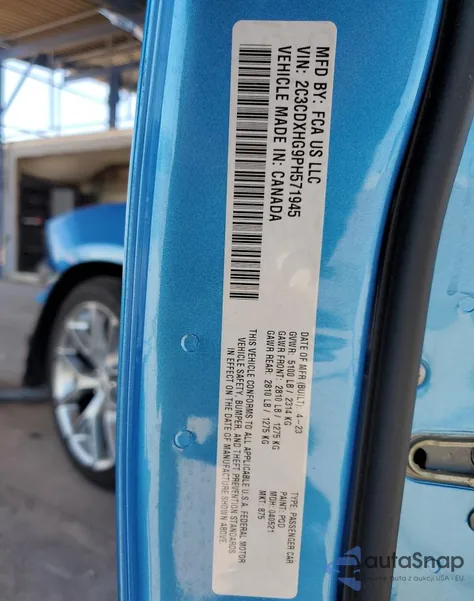 2023 Dodge Charger Gt from USA, damaged, VIN 2C3CDXHG9PH571945